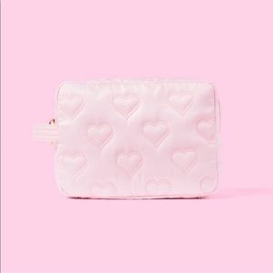 NWT Stoney Clover Lane embroidered pink pouch